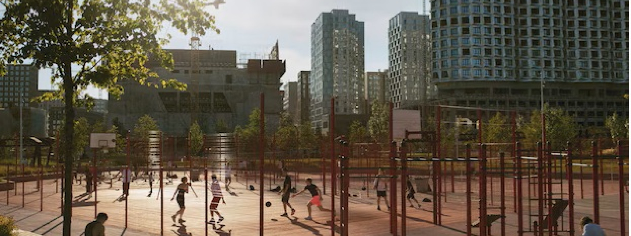 City landscape with buildings